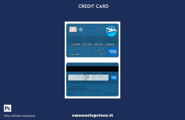 modello di carta di credito con miglia aeree Canada american express stile verif